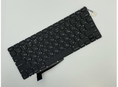 Клавіатура для ноутбука Apple MacBook Pro (A1286) (2011, 2012 року) з підсвіткою (Light), Black, (No Frame), без (SD), RU (горизонтальний ентер) - фото 2