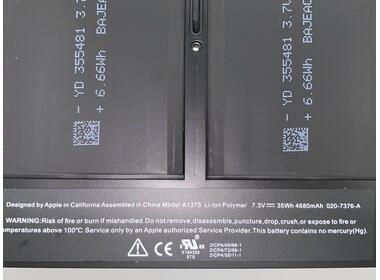 Аккумуляторная батарея для ноутбука Apple A1375 MacBook Air 11-Inch 7.3V Black 4680mAh - фото 3