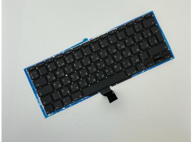 Клавіатура для ноутбука Apple MacBook Air 2011+ A1370 (2010, 2011 року), A1465 (2012, 2013, 2014, 2015 року) з підсвіткою (Light) Black, (Original), (No Frame), RU (вертикальний ентер) - фото 2