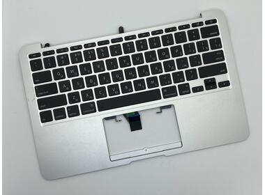 Клавиатура для ноутбука Apple MacBook Air (A1370) 2011+ Black, (Silver TopCase), RU (горизонтальный энтер) - фото 2