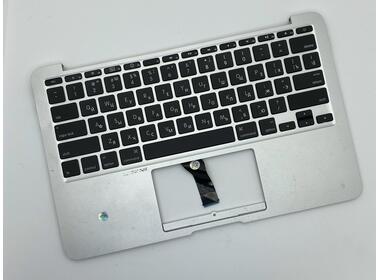 Клавіатура для ноутбука Apple MacBook Air (A1370) 2010+ Black, (Silver TopCase), RU (горизонтальний ентер) - фото 2