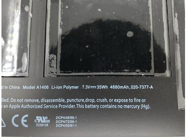 Акумуляторна батарея для ноутбука Apple A1406 MacBook Air 11" A1370 (2011) 7.3V Black 4680mAh Orig - фото 3