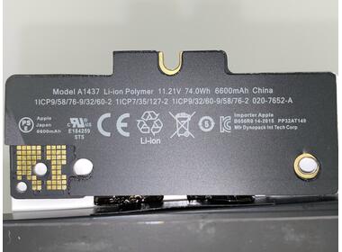 Аккумуляторная батарея для ноутбука Apple A1437 MacBook Pro 13" A1425 (2012) 11.21V Black 6600mAh Orig - фото 3