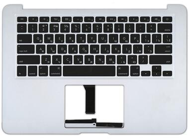 Клавіатура для ноутбука Apple MacBook Air 2011+ (A1369) Black, (Silver TopCase), з підсвіткою (Light), RU (горизонтальний ентер)