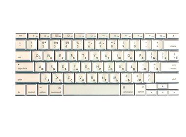 Клавіатура для ноутбука Apple MacBook 15.4&quot; (A1260) Silver, (No Frame), RU (горизонтальний ентер) - фото 6