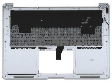 Клавиатура для ноутбука Apple MacBook Air (A1369) 2010+ Black, (Silver TopCase), RU (горизонтальный энтер) - фото 6