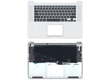Клавіатура для ноутбука Apple MacBook Pro (A1398) Black, (Silver TopCase), RU (горизонтальний ентер) - фото 5