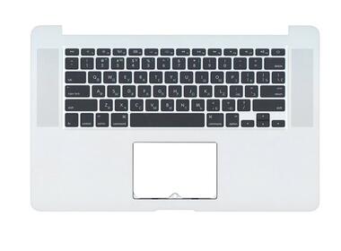 Клавіатура для ноутбука Apple MacBook Pro (A1398) Black, (Silver TopCase), RU (горизонтальний ентер) - фото 6