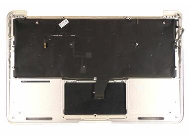 Клавіатура для ноутбука Apple MacBook Air (A1370) 2011+ Black, (Silver TopCase), RU (горизонтальний Enter) - фото 2