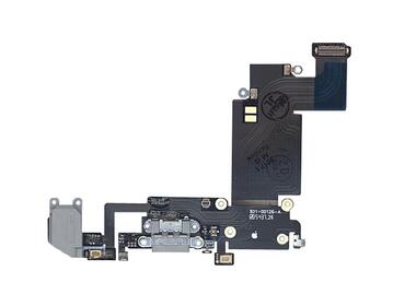 Шлейф разъема питания с аудио-разъемом для Apple iPhone 6S Plus серый